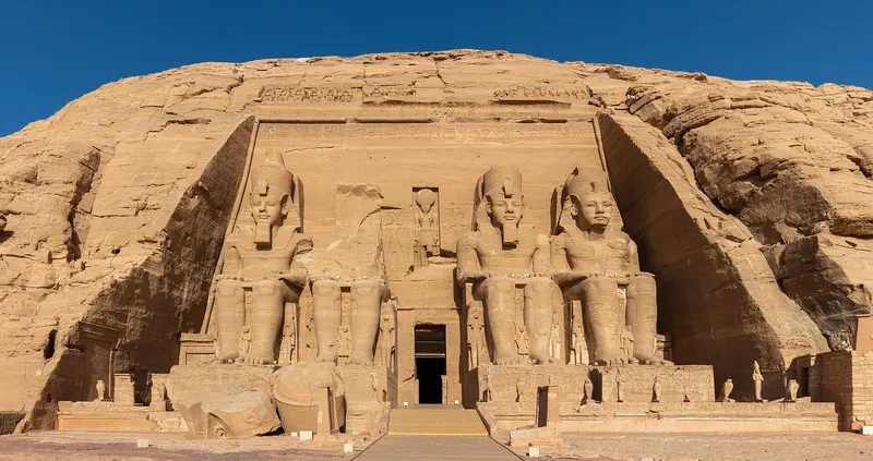 The four seated statues of Ramesses II at Abu Simbel
